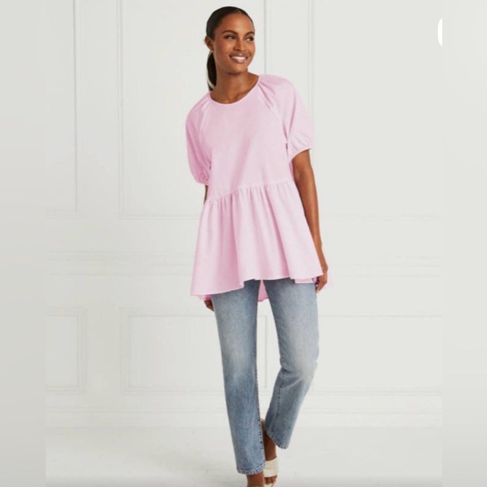 New Hill House Home‎ The Francesca Babydoll Top in Ballerina Pink Size XS